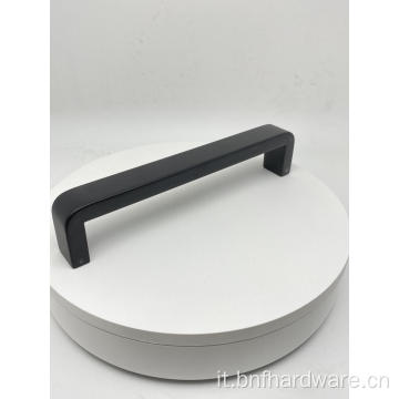 Maniglie per mobili piatte con rivestimento in polvere nera in acciaio inossidabile